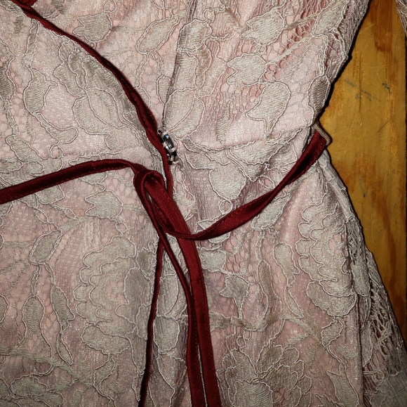 Glamorous Lace Wrap Dress - Picture 2 of 5